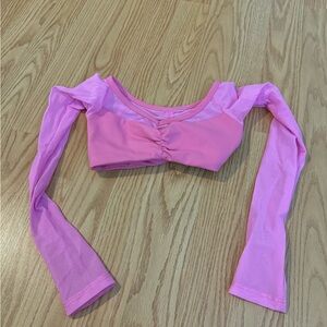 Girls Five Dancewear Crop top. Size youth large. Pink.